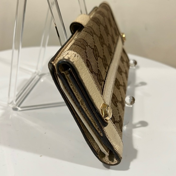 Gucci Monogram Leather Long Snap Wallet - Picture 14 of 14